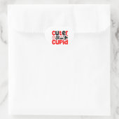 Cuter Than Cupid Valentine – Cute Love Typography  Hart Sticker (Tas)