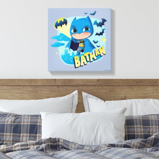Cuter Than Cute Batman Canvas Afdruk (Insitu (Slaapkamer))