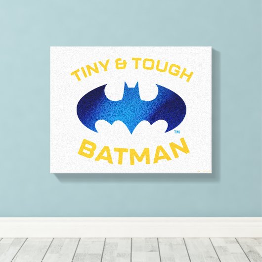 Cuter Than Cute Tiny & Tough Batman Canvas Afdruk (Insitu (Houten vloer))