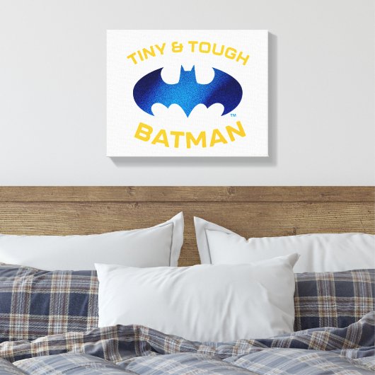 Cuter Than Cute Tiny & Tough Batman Canvas Afdruk (Insitu (Slaapkamer))
