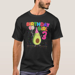 Cutes Avocados 3rd Birthday Girl 3 Years Old Avoca T-shirt