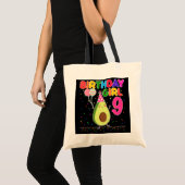Cutes Avocados 9th Birthday Girl 9 Yrd Tote Bag (Voorkant (product))