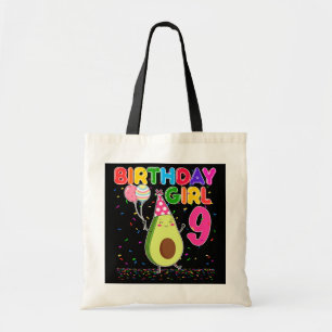 Cutes Avocados 9th Birthday Girl 9 Yrd Tote Bag