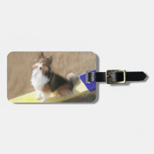CuteShetland Sheepdog op een meter Bagagelabel