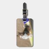 CuteShetland Sheepdog op een meter Bagagelabel (Voorkant verticaal)