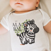 Cutest Alarm Clock Baby Zebra Romper