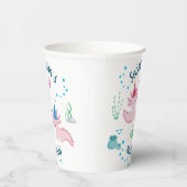 Cutest Axolotl Birthday White Party Paper Cups Papieren Bekers (Rechts)