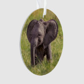 Cutest Baby Animals | Baby Elephant Kenya Africa Ornament (voorkant)
