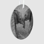 Cutest Baby Animals | Baby Elephants Greeting Ornament (voorkant)