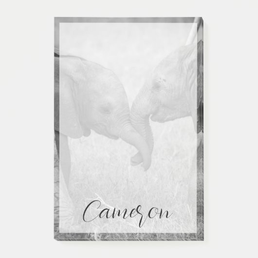 Cutest Baby Animals | Baby Elephants Greeting Post-it® Notes (Voorkant)