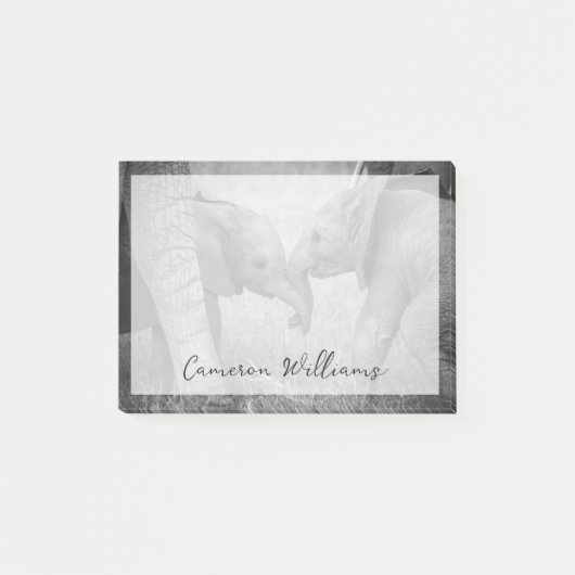 Cutest Baby Animals | Baby Elephants Greeting Post-it® Notes (Voorkant)