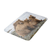 Cutest Baby Animals | Bear & Cubs Badmat (Gekanteld)