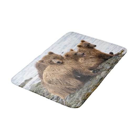 Cutest Baby Animals | Bear & Cubs Badmat (Gekanteld)