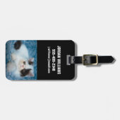 Cutest Baby Animals | Black & White Kitten Bagagelabel (Voorkant horizontaal)