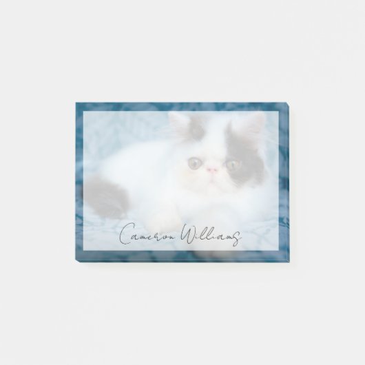 Cutest Baby Animals | Black & White Kitten Post-it® Notes (Voorkant)