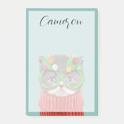 Cutest Baby Animals | Cat Christmas Sweater Post-it® Notes (Voorkant)