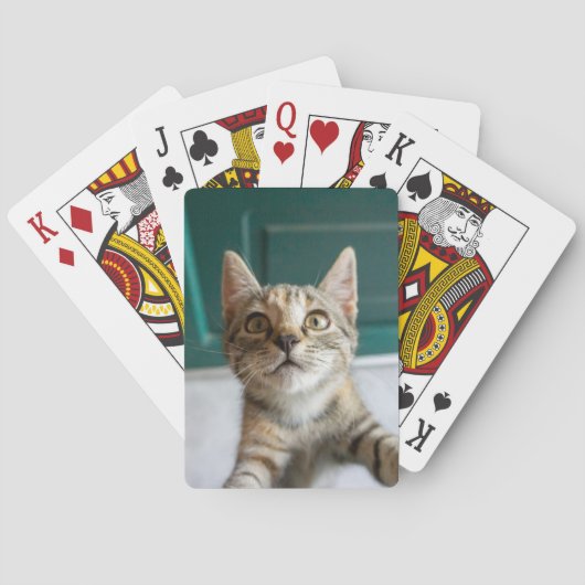 Cutest Baby Animals | Cute Tabby Kitten Pokerkaarten (Achterkant)