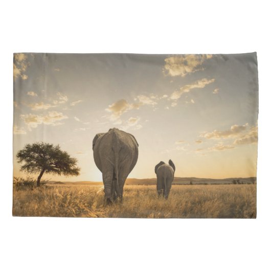 Cutest Baby Animals | Elephant Calf & Mother Kussensloop (Achterkant)