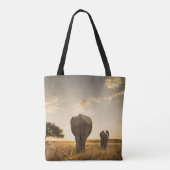 Cutest Baby Animals | Elephant Calf & Mother Tote Bag (Achterkant)