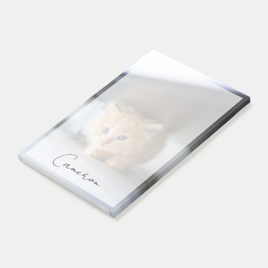 Cutest Baby Animals | Fluffy Orange Kitten Post-it® Notes (Schuin)