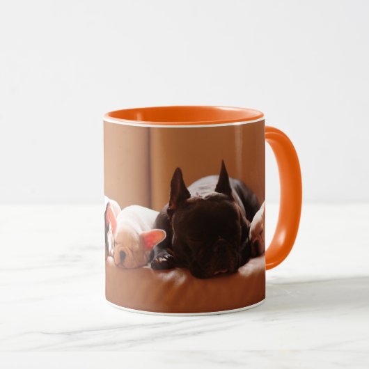 Cutest Baby Animals | French Bulldog Family Mok (Voorkant rechts)