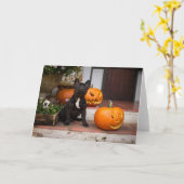 Cutest Baby Animals | French Bulldog Halloween Kaart (Gele Bloem)