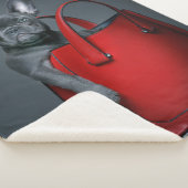 Cutest Baby Animals | French Bulldog in Handbag Sherpa Deken (3/4)