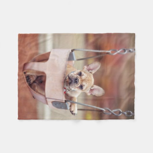 Cutest Baby Animals | French Bulldog Playground Fleece Deken (Voorkant (Horizontaal))