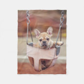 Cutest Baby Animals | French Bulldog Playground Fleece Deken (Voorkant)