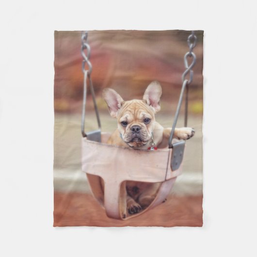 Cutest Baby Animals | French Bulldog Playground Fleece Deken (Voorkant)