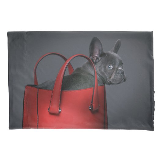 Cutest Baby Animals | French Bulldog Red Hand Bag Kussensloop (Voorkant)