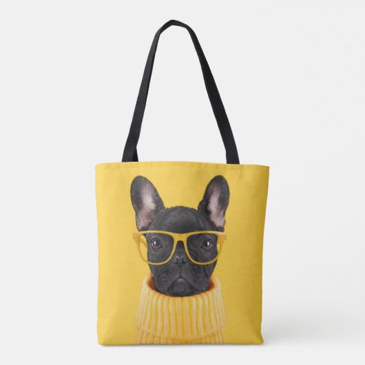 Cutest Baby Animals | French Bulldog Sunglasses Tote Bag (Achterkant)
