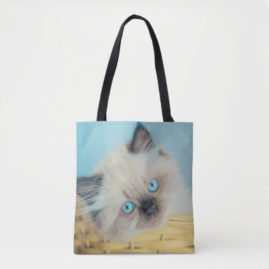 Cutest Baby Animals | Himalayan Seal Point Cat Tote Bag (Voorkant)