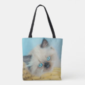 Cutest Baby Animals | Himalayan Seal Point Cat Tote Bag (Achterkant)