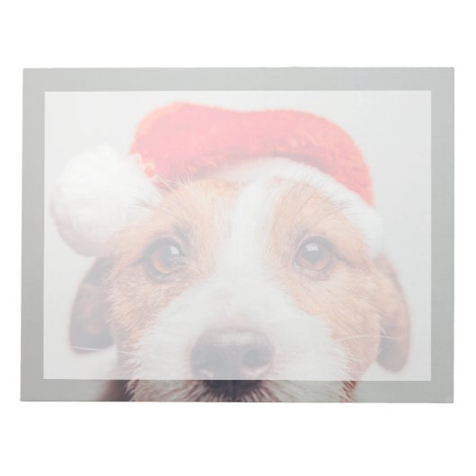 Cutest Baby Animals | Jack Russell Dog Santa Claus Notitieblok (Voorkant)