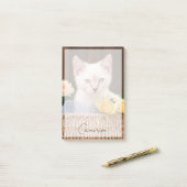 Cutest Baby Animals | Kitten & Yellow Roses Post-it® Notes (Op bureau)