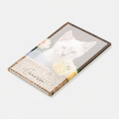 Cutest Baby Animals | Kitten & Yellow Roses Post-it® Notes (Schuin)