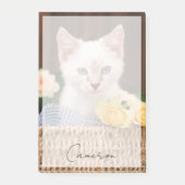 Cutest Baby Animals | Kitten & Yellow Roses Post-it® Notes (Voorkant)
