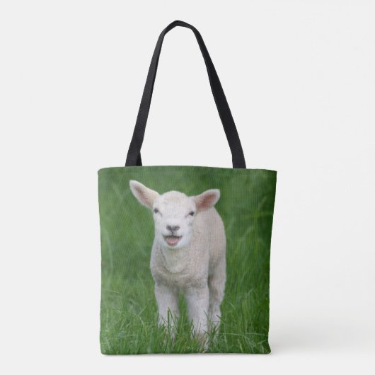 Cutest Baby Animals | Lil Lamb Tote Bag (Achterkant)