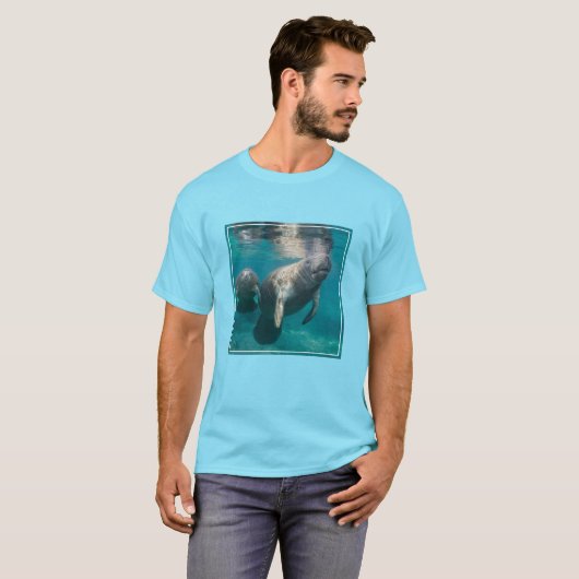 Cutest Baby Animals | Manatee & Baby T-shirt (Voorkant volledig)