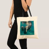 Cutest Baby Animals | Manatee & Baby Tote Bag (Voorkant (product))