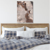 Cutest Baby Animals | Mother and Baby Giraffe Canvas Afdruk (Insitu (Slaapkamer))