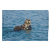Cutest Baby Animals | Mother & Baby Sea Otter Kussensloop (Achterkant)