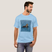 Cutest Baby Animals | Mother & Baby Sea Otter T-shirt (Voorkant volledig)