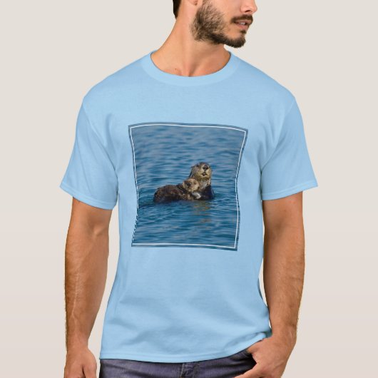 Cutest Baby Animals | Mother & Baby Sea Otter T-shirt (Voorkant)