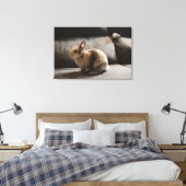 Cutest Baby Animals | Netherland Dwarf Rabbit Canvas Afdruk (Insitu (Slaapkamer))