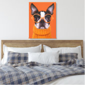 Cutest Baby Animals | Orange Boston Terrier Canvas Afdruk (Insitu (Slaapkamer))