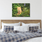 Cutest Baby Animals | Red Fox at Umnak Alaska Canvas Afdruk (Insitu (Slaapkamer))