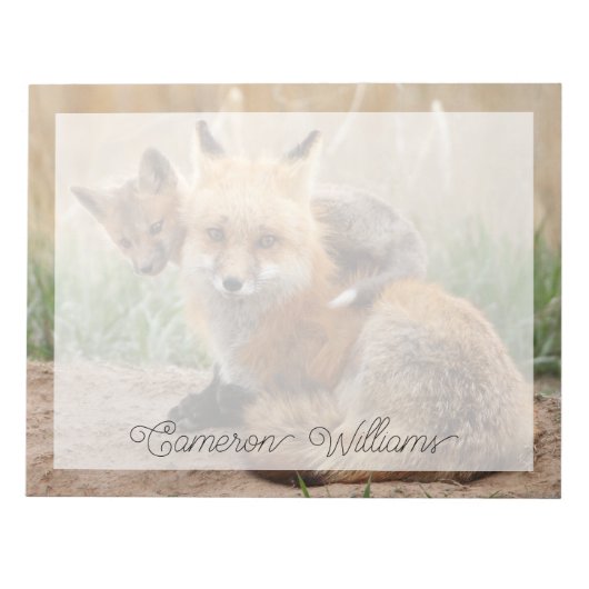 Cutest Baby Animals | Red Fox & Baby Notitieblok (Voorkant)