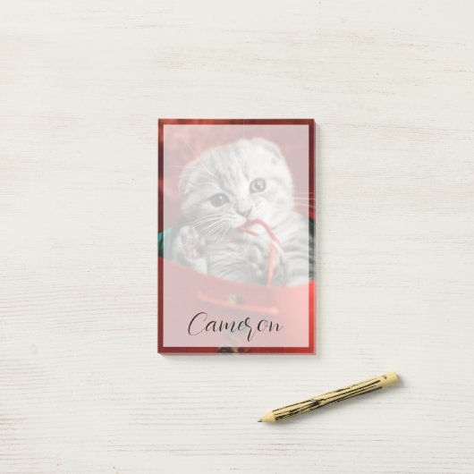 Cutest Baby Animals | Scottish Fold Kitten Post-it® Notes (Op bureau)